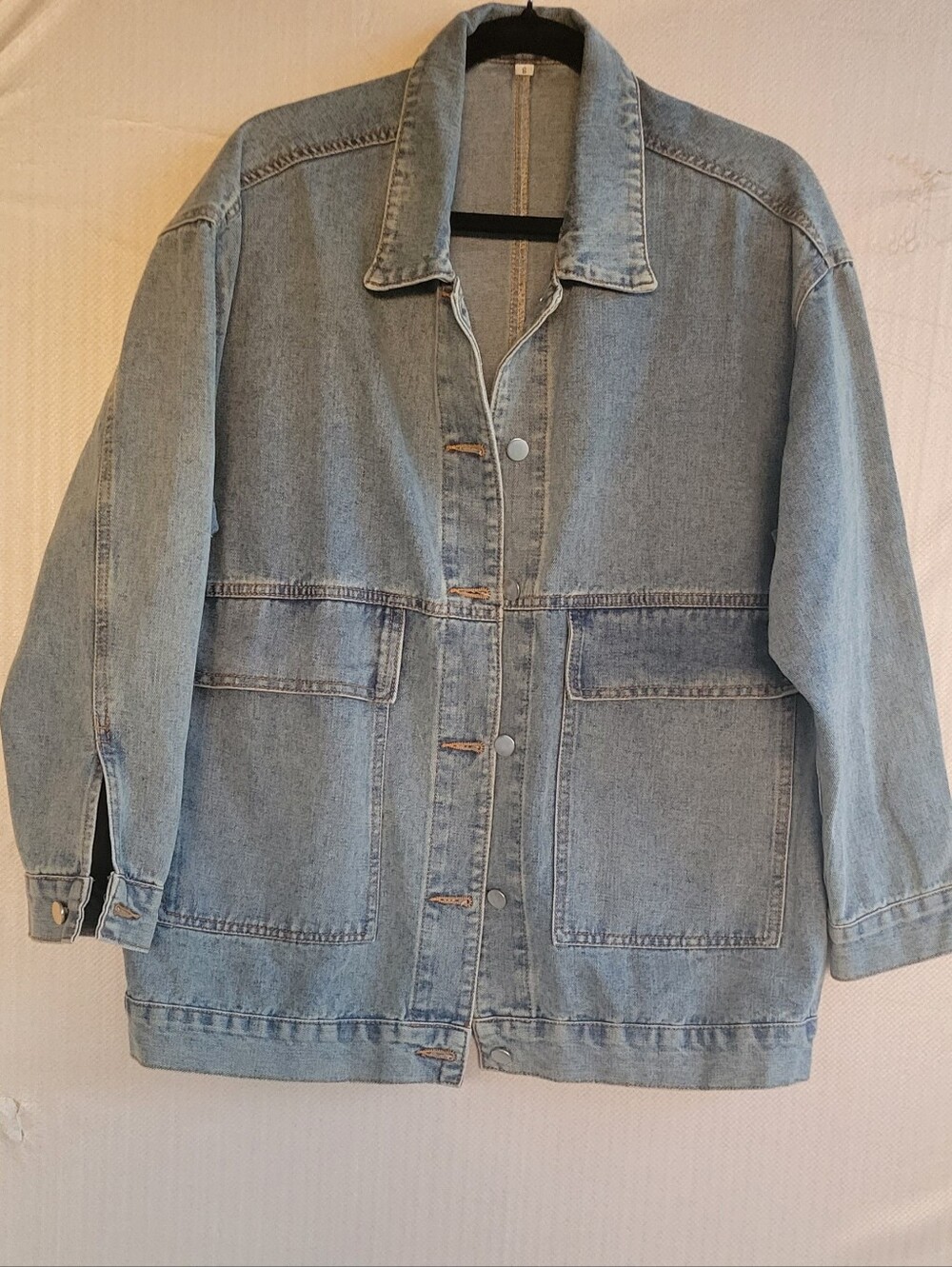 Women Casual Light Blue Denim Relaxed Oversized Jean Trending Jacket